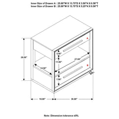 Durango Brown Nightstand - furniture place usa