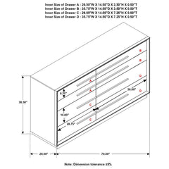Durango Brown Dresser - furniture place usa