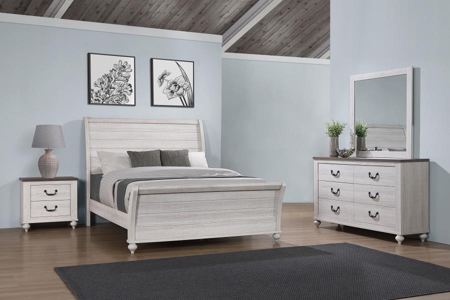 Stillwood Grey Eastern King Bed 4 Pc Set - furniture place usa