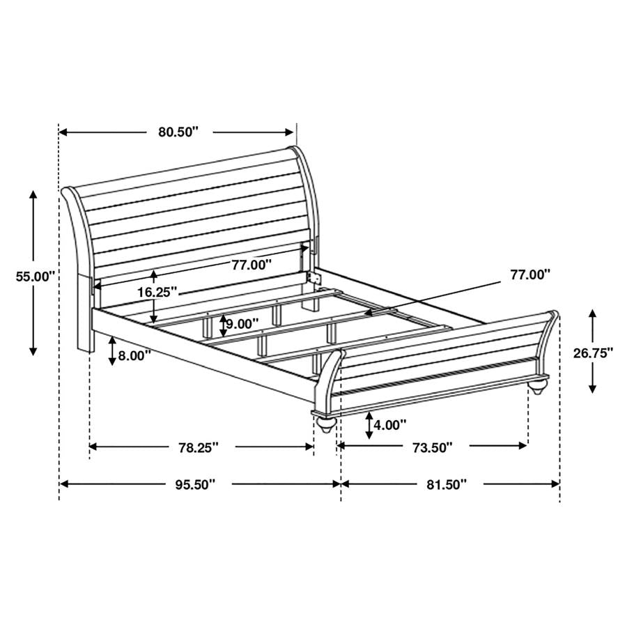 Stillwood Grey Eastern King Bed - furniture place usa