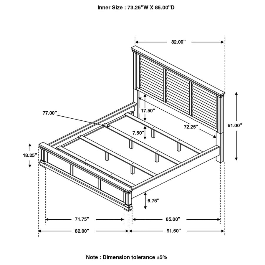Hillcrest Ivory California King Bed - furniture place usa