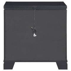 Cappola Black Nightstand - furniture place usa