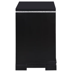Cappola Black Nightstand - furniture place usa