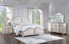 Evangeline Silver California King Bed 4 Pc Set - furniture place usa