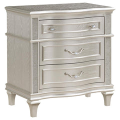 Evangeline Silver California King Bed 4 Pc Set - furniture place usa
