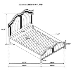 Evangeline Silver Queen Bed - furniture place usa