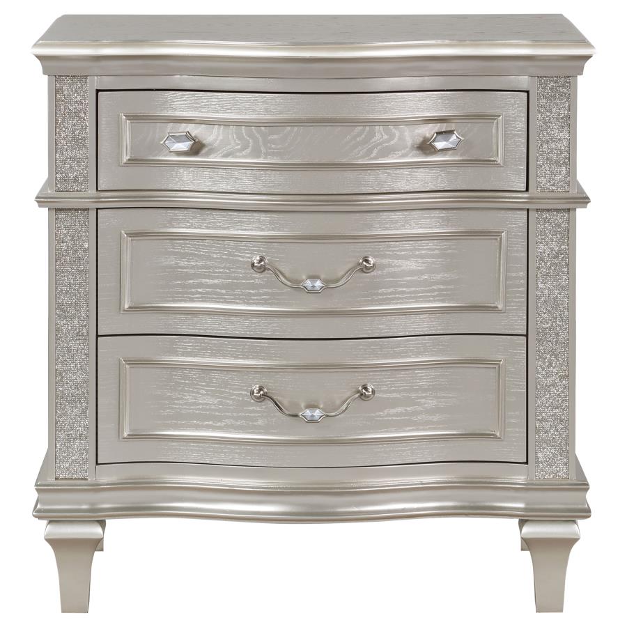 Evangeline Silver Nightstand - furniture place usa