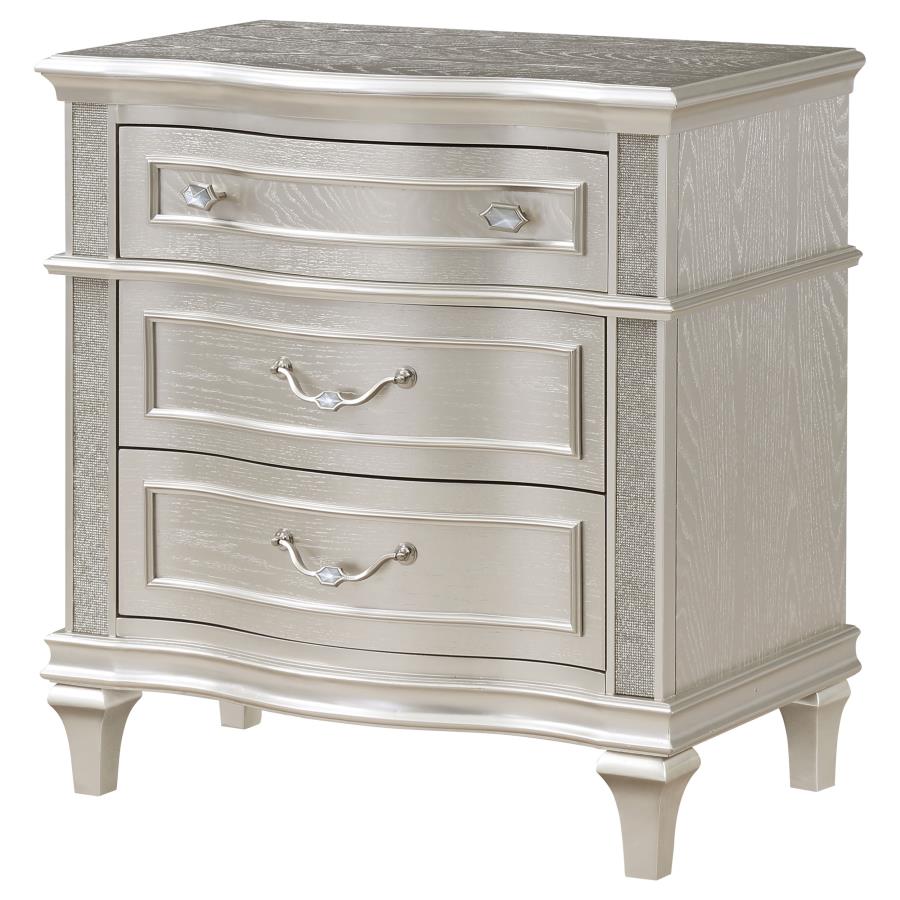 Evangeline Silver Nightstand - furniture place usa