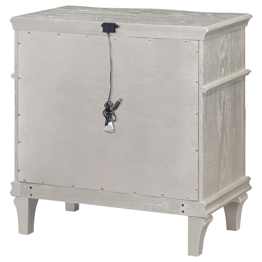 Evangeline Silver Nightstand - furniture place usa