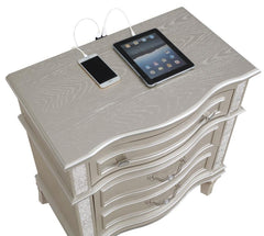 Evangeline Silver Nightstand - furniture place usa