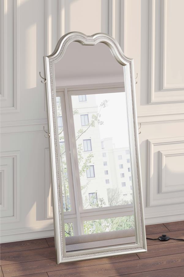 Evangeline Silver Floor Mirror - furniture place usa