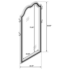 Evangeline Silver Floor Mirror - furniture place usa