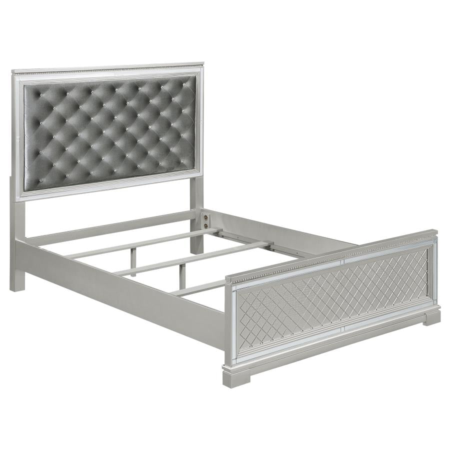 Eleanor Silver Eastern King Bed 4 Pc Set - furniture place usa