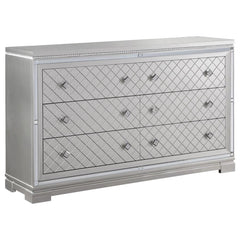 Eleanor Silver Eastern King Bed 4 Pc Set - furniture place usa