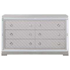 Eleanor Silver Eastern King Bed 4 Pc Set - furniture place usa