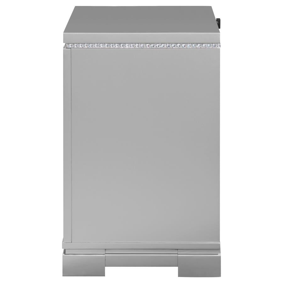 Eleanor Silver Nightstand - furniture place usa