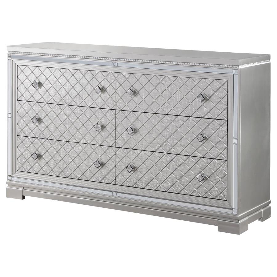 Eleanor Silver Dresser - furniture place usa