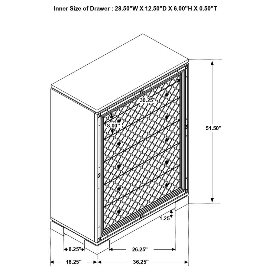 Eleanor Silver Chest - furniture place usa