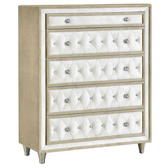 Antonella Beige Queen Bed 5 Pc Set - furniture place usa