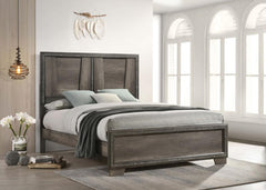 Janine Grey Queen Bed - furniture place usa