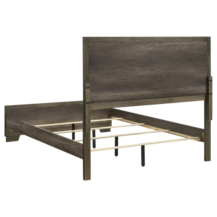 Janine Grey Queen Bed - furniture place usa