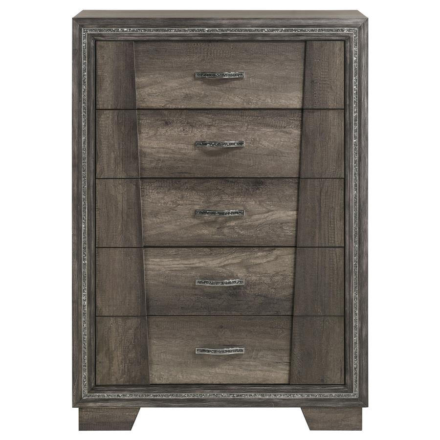 Janine Grey Chest - furniture place usa