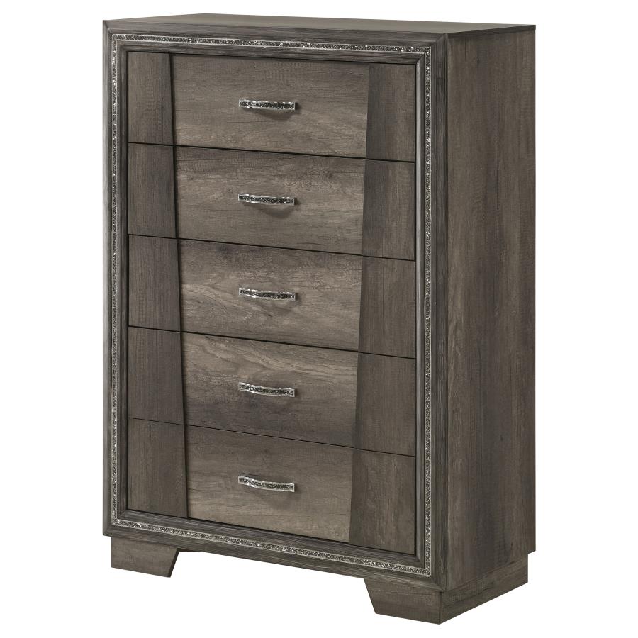 Janine Grey Chest - furniture place usa