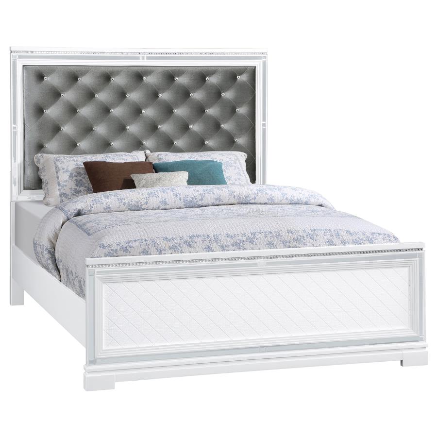 Eleanor White Eastern King Bed - furniture place usa