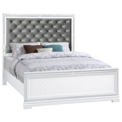 Eleanor White Eastern King Bed - furniture place usa