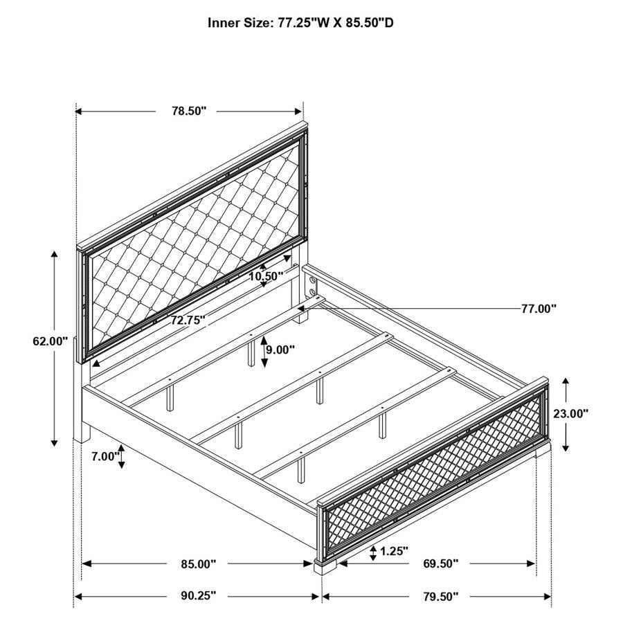 Eleanor White California King Bed - furniture place usa