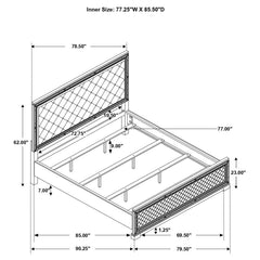 Eleanor White California King Bed - furniture place usa