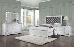 Eleanor White Queen Bed 4 Pc Set - furniture place usa