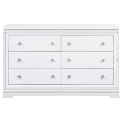 Eleanor White Queen Bed 4 Pc Set - furniture place usa