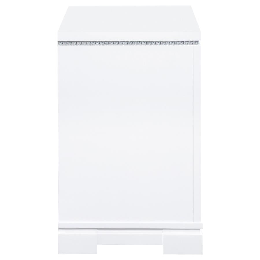 Eleanor White Nightstand - furniture place usa
