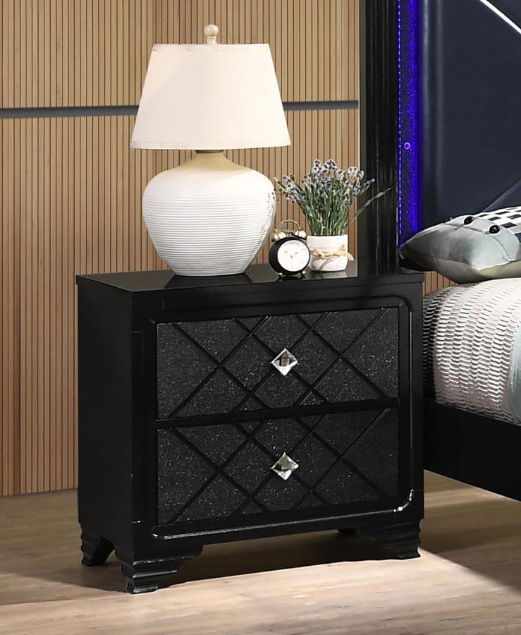 Penelope Black Nightstand - furniture place usa