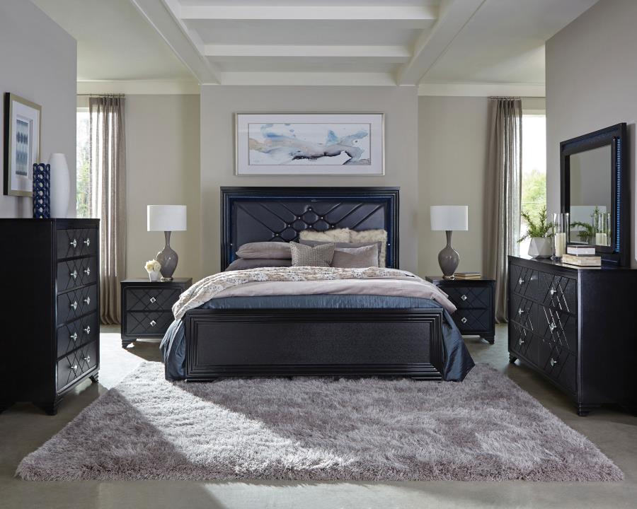 Penelope Black Nightstand - furniture place usa