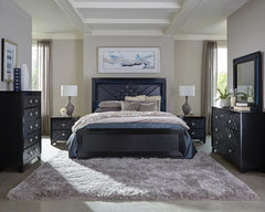 Penelope Black Dresser Mirror - furniture place usa