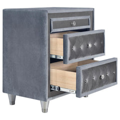 Antonella Grey Nightstand - furniture place usa