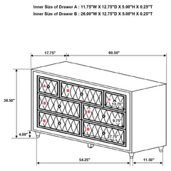 Antonella Grey Dresser - furniture place usa