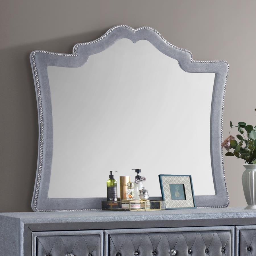 Antonella Grey Dresser Mirror - furniture place usa