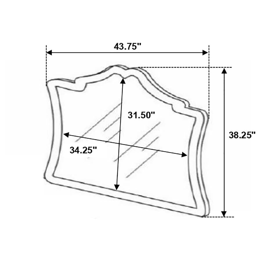 Antonella Grey Dresser Mirror - furniture place usa