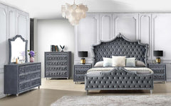 Antonella Grey Dresser Mirror - furniture place usa