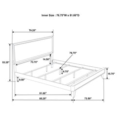 Janelle White Eastern King Bed 4 Pc Set - furniture place usa