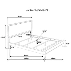 Janelle White California King Bed 5 Pc Set - furniture place usa