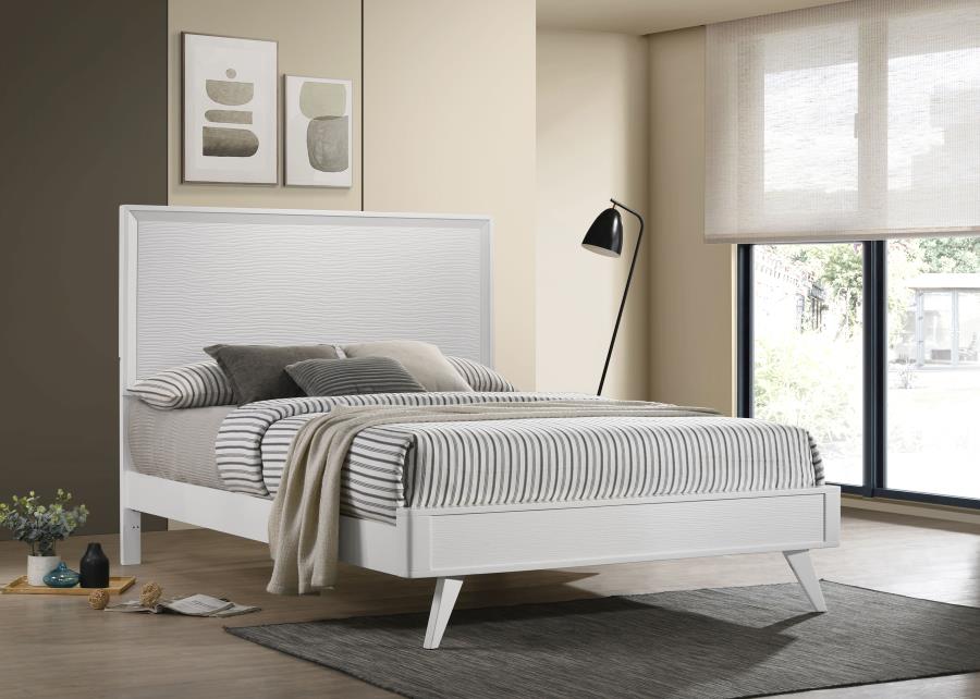 Janelle White California King Bed - furniture place usa