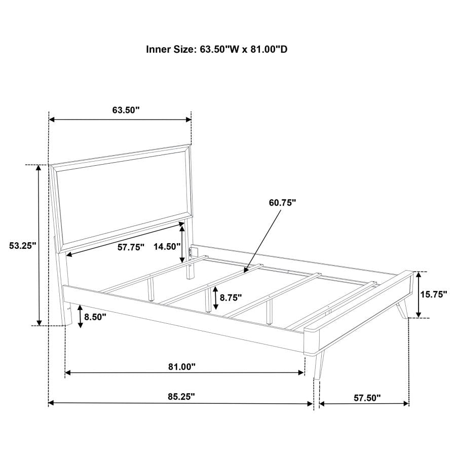 Janelle White Queen Bed 4 Pc Set - furniture place usa