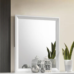 Janelle White Dresser Mirror - furniture place usa