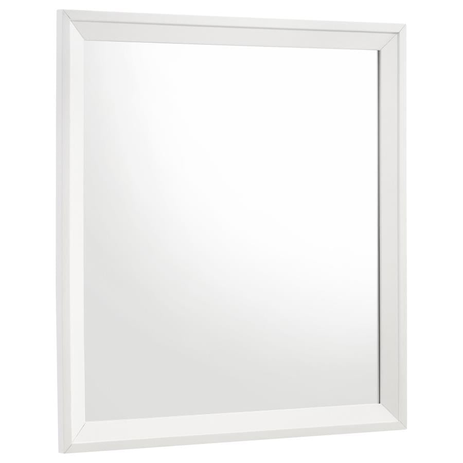 Janelle White Dresser Mirror - furniture place usa