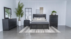 Lorenzo Grey Queen Bed 5 Pc Set - furniture place usa
