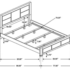 Lorenzo Grey California King Bed - furniture place usa